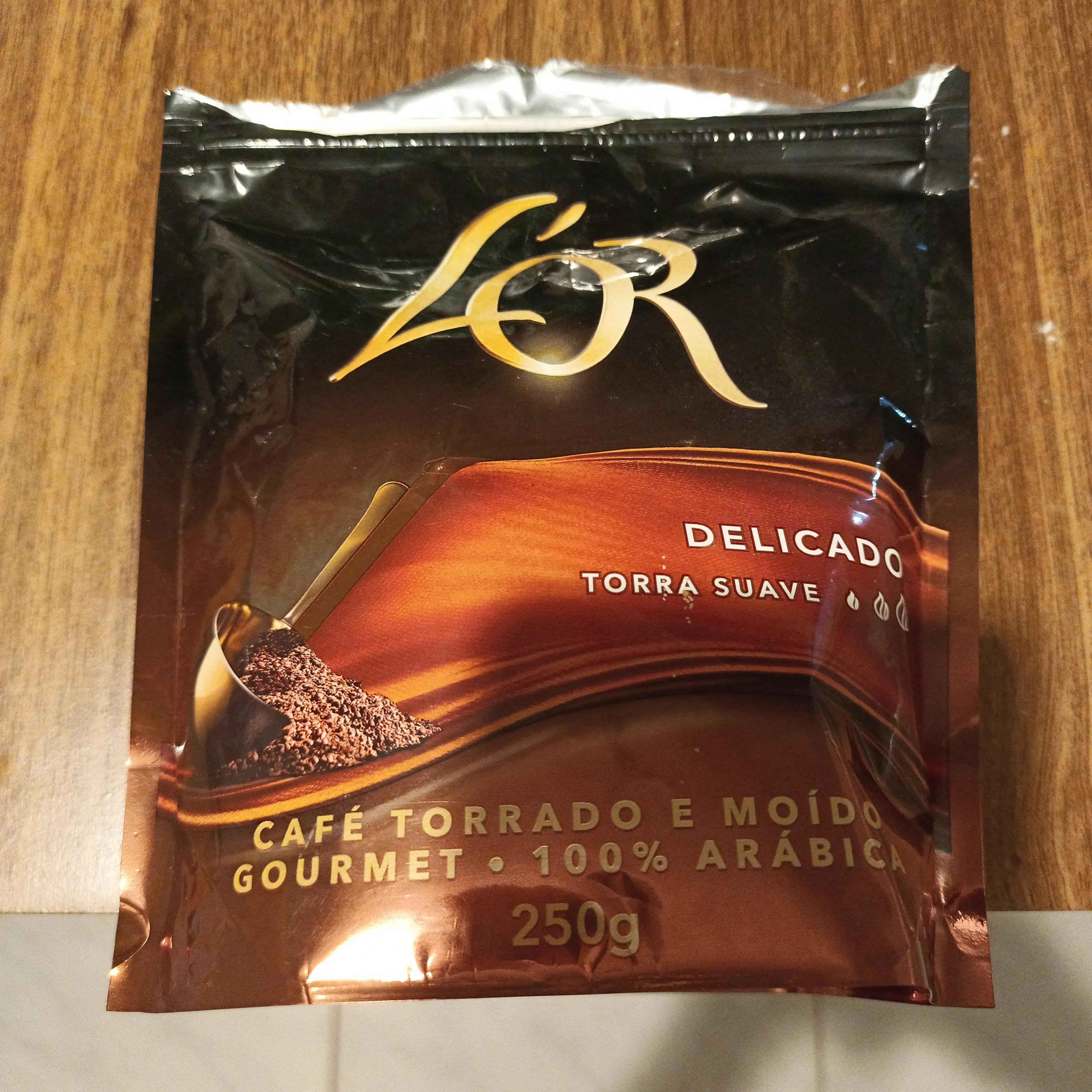 Café Torrado e Moído Gourmet L'OR Delicado Torra Suave 250g