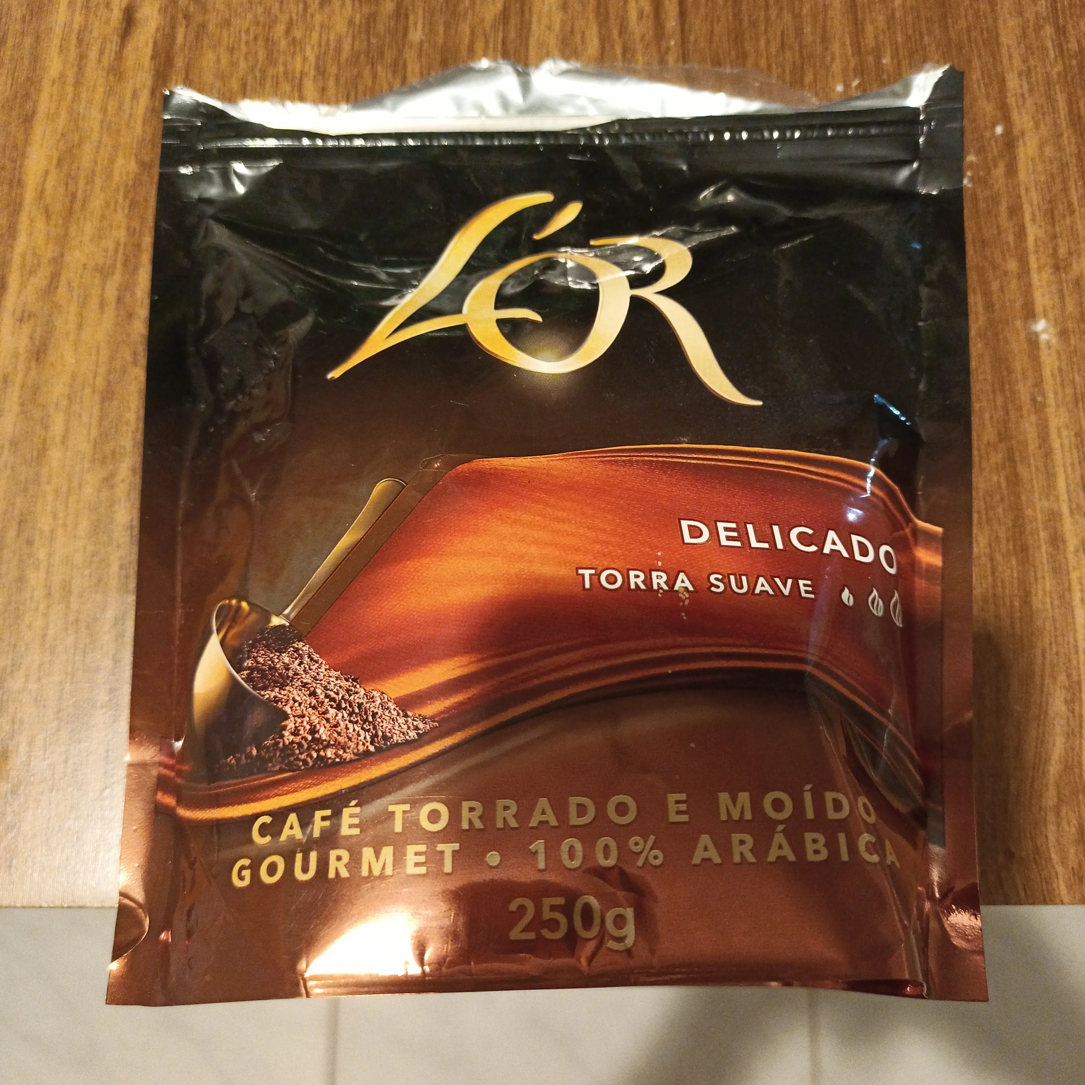 Café Torrado e Moído Gourmet L'OR Delicado Torra Suave 250g